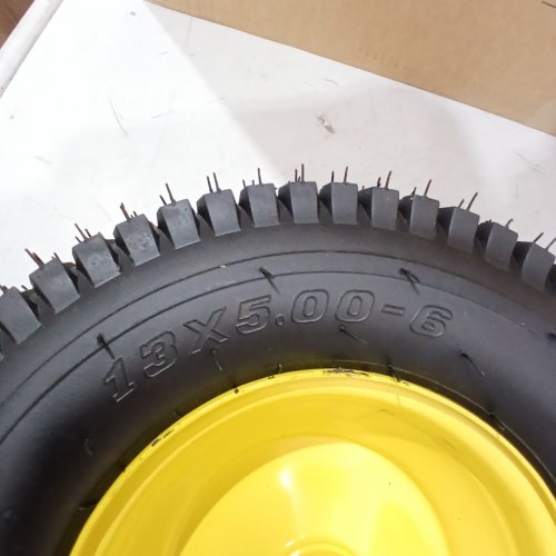 2PK REPLACEMENT LAWNMOWER WHEELS FOR JOHN DEER CUB CADET - 15 X 5.00 X 6 - BLACK/YELLOW image 2