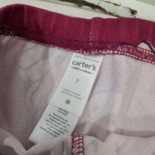 GIRLS CARTER'S CHILD OF MINE PAJAMA PANTS - SIZE 7 - RED image 2