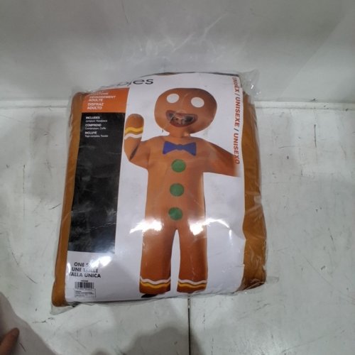 RUBIE'S ADULT GINGERBREAD MAN COSTUME - ONE SIZE  fits most - BROWN (STYLE: 1000229) image 2