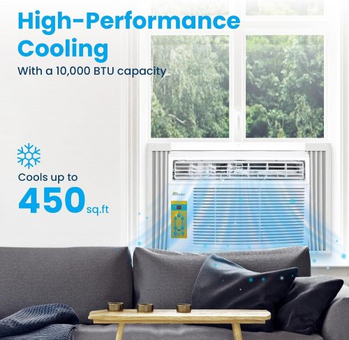 SENVILLE WINDOW AIR CONDITIONER - COOLS UP TO 450 SQ. FT - WHITE (MODEL: SENWWAC-10CMN10) image 2