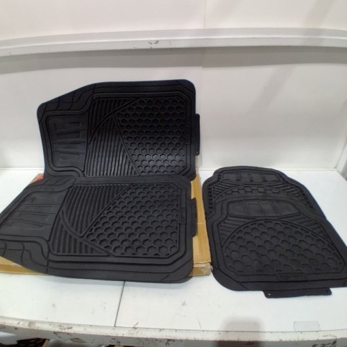 4PC AMAZON BASICS UNIVERSAL HEAVY DUTY PVC CAR FLOOR MATS- TRIM TO FIT FOR 95% AUTOMOTIVE SUV SEDANS TRUCKS - BLACK (MODEL: B06Y16YVDV) image 2