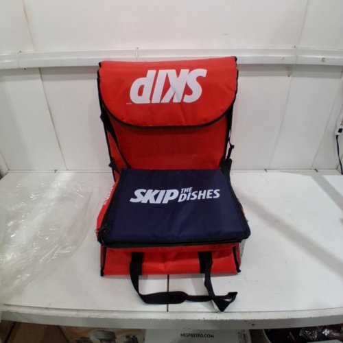 2PC SKIP THE DISHES DELIVERY BAG - RED image 2
