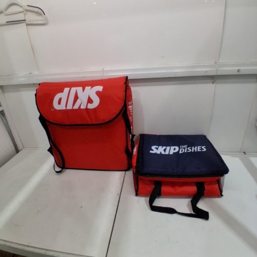 2PC SKIP THE DISHES DELIVERY BAG - RED image 3