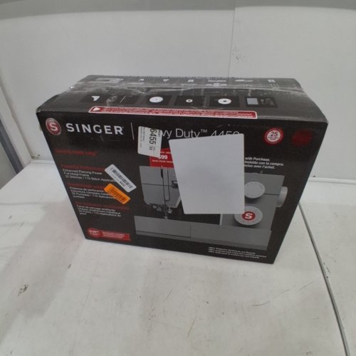 SINGER HEAVY DUTY SEWING MACHINE - 15.5" X 6" X 12" - 84W - GREY (MODEL: 4452) image 5