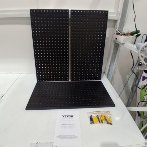 3PK HEAVY DUTY METAL PEGBOARD KIT - 24" X 12" - BLACK (MODEL: SKU3-PEGBOARD KIT) image 2