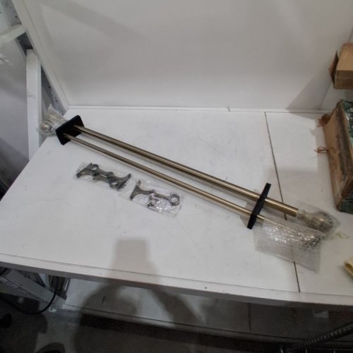 FUMLYATE ADJUSTABLE DOUBLE CURTAIN RODS - 36" - 72" - ANTIQUE BRONZE (MODEL: FA-113) image 2