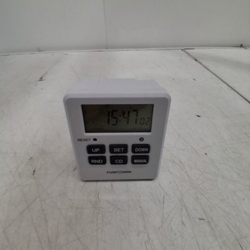 FOSPOWER 7-DAY PROGRAMMABLE DIGITAL OUTLET TIMER WITH TWO OUTLETS - 125VAC - WHITE (MODEL: TUE-19) image 3