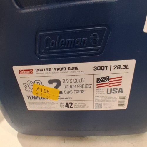 COLEMAN PORTABLE HARD COOLER / CHILLER - 30QT - SAPPHIRE BLUE (MODEL : 2226954) image 6