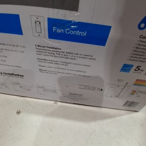 DEWSTOP BATH FAN WITH SELECTABLE LED LIGHTING AND FAN CONTROL - 80/110 CFM; 1000 LM - WHITE (MODEL: FL300-2W) image 3