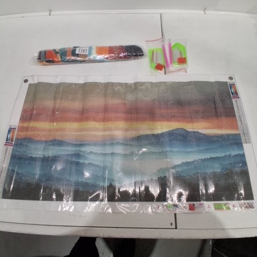 SUNSET MOUNTAIN LANDSCAPE DIAMOND PAINTING KIT - 25.25" X 13.75" - (STYLE: T167) image 2