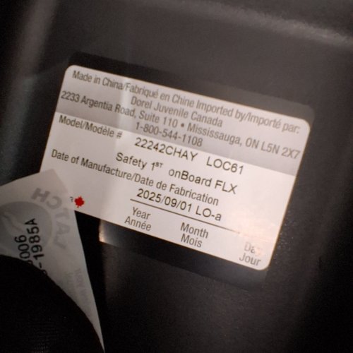 SAFETY 1ST ONBOARD FLX BABY CAR SEAT WITH BASE - HIGH STREET STYLE (MODEL: 22242CHAY) image 2