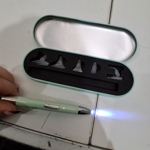 7PC DIAMOND ART PEN KIT WITH LIGHT AND DIFFRENT TIPS -5" - GREEN image 3