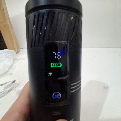 BLUBERY PORTABLE ESPRESSO MACHINE WITH LED SCREEN - COMPATIBLE WITH NS CAPSULES AND GROUNDS - 50ML - BLACK (MODEL:XF-JN-04) image 5