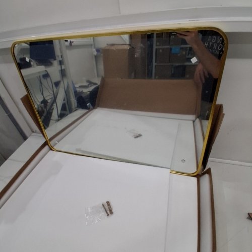 VENLUS BATHROOM VANITY MIRROR - 22" X 30" - BRUSHED GOLD (MODEL: DME-G-22X30) image 3