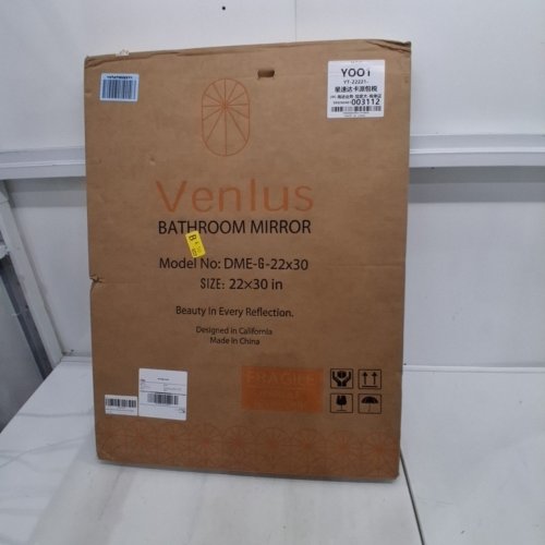 VENLUS BATHROOM VANITY MIRROR - 22" X 30" - BRUSHED GOLD (MODEL: DME-G-22X30) image 4