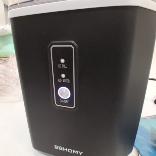 EUHOMY COUNTERTOP ICE MAKER MACHINE WITH HANDLE BASKET AND SCOOP -1.2L - MAKES 26LB/DAY - BLACK (MODEL: IM011-BBL-CAEH) image 2