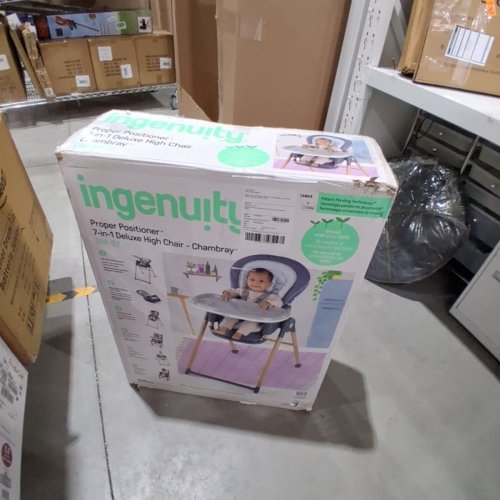 INGENUITY 7-IN-1 PROPER POSITIONER HIGH CHAIR - 0-5Y MONTHS - CHAMBRAY (MODEL: 16869) image 4
