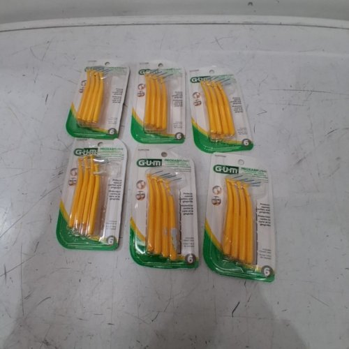 6 (6PK) GUM PROXABRUSH ANGLED CLEANING BRUSHES - YELLOW image 2