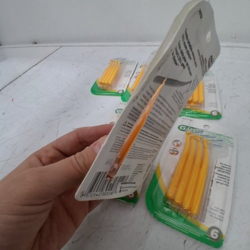 6 (6PK) GUM PROXABRUSH ANGLED CLEANING BRUSHES - YELLOW image 3