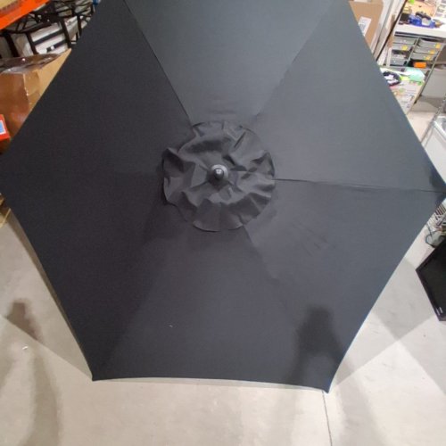 HOMETRENDS ROUND PUSH-UP MARKET PATIO UMBRELLA - 7.5FT - BLACK (MODEL: 28047284) image 4