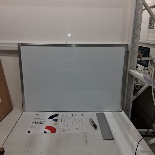 MAXTEK ALUMINIUM FRAME FOLDABLE MAGNETIC WHITE BOARD FOR WALL - 24" X 36" X 24"-WHITE/SILVER (MODEL:‎PJ-90120-86) image 2