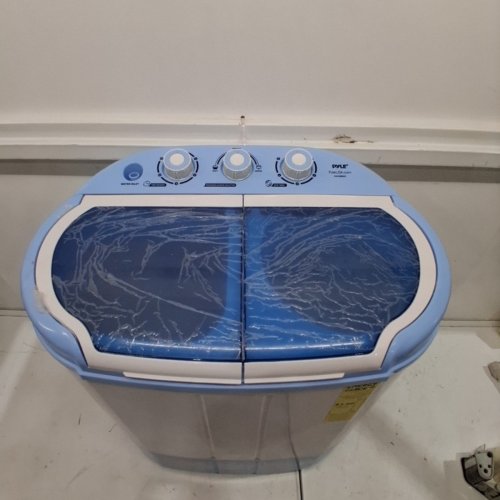PYLE PURE CLEAN 2-IN-1PORTABLE WASHING MACHINE WITH WASHER & DRYER - 7.7LBS / 3.3LBS CAP - WHITE/BLUE (MODEL: PUCWM22) image 7