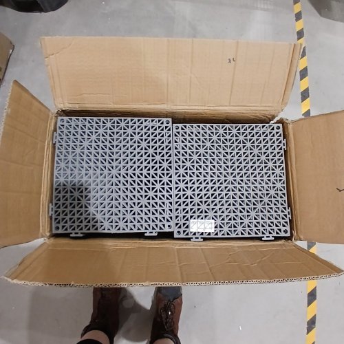 50PK VEVOR MODULAR INTERLOCKING DRAINAGE MATS - 12" - GREY image 2