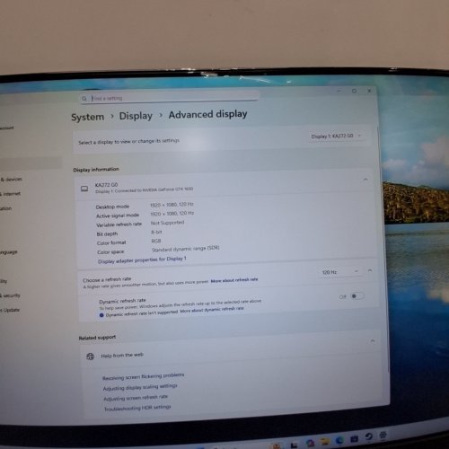 ACER FHD LED LCD MONITOR - 27" | 120HZ - BLACK (MODEL: KA272) image 3