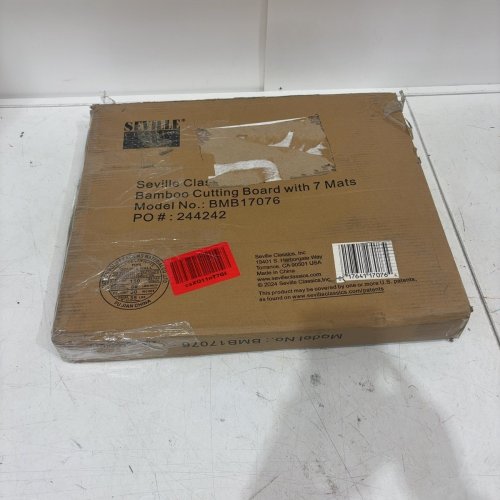 SEVILLE CLASSICS BAMBOO CUTTING BOARD WITH 7 MATS - MATS 15" X 12" - MULTICOLOR (MODEL: BMB17076) image 5