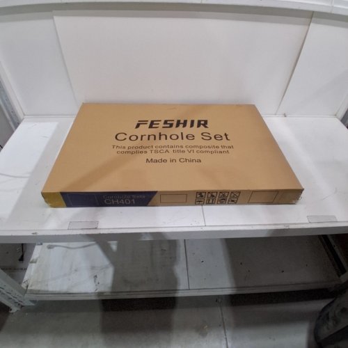 FESHIR CORNHOLE BOARD SET WITH BEAN BAGS AND CARRY CASE - 2FT X 3FT - BLACK/RED (MODEL:CH401) image 2