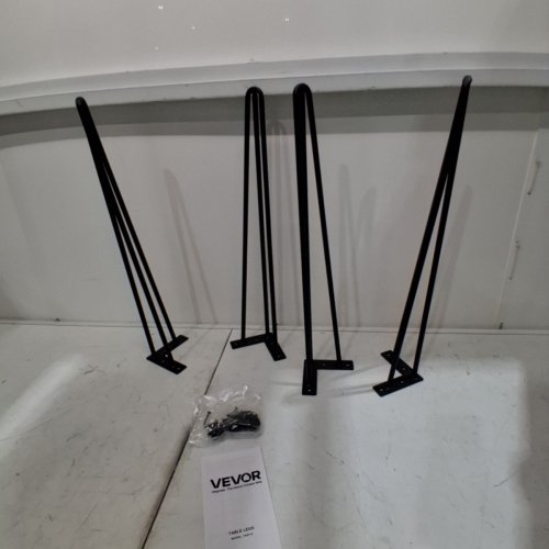 4PK VEVOR HEAVY DUTY HAIRPIN TABLE LEGS - 22" - BLACK - (MODEL: TK6713-26) image 2