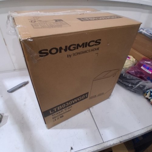 SONGMICS DOUBLE DUST BIN - 15 L EACH- WHITE (MODEL:LTB030AB01) image 5