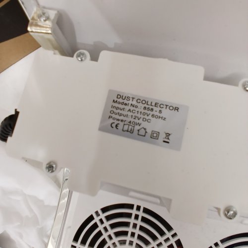 HIGH POWER NAIL DUST COLLECTOR FAN - 40W - WHITE (MODEL: 858-5) image 6
