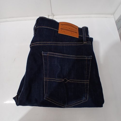 MENS LUCKY BRAND 363 VINTAGE STRAIGHT JEANS - 32W / 32L - DARK BLUE image 2