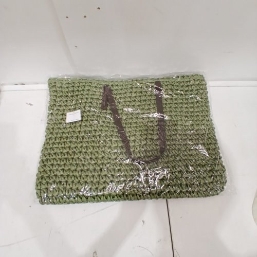 TAICANS WOVEN STRAW TOTE BEACH BAG - GREEN image 2