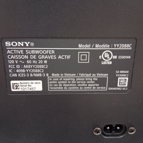 SONY BRAVIA 6 THEATER BAR - SURROUND SOUND | DOLBY ATMOS - BLACK - (MODEL: HT-B600) image 11