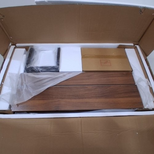 BRAFABHOME WOODEN SHOE STORAGE CABINET WITH 2 FLIP DRAWERS - 29" X 9" X 43" - WALNUT - (MODEL: QH-242WA) image 3