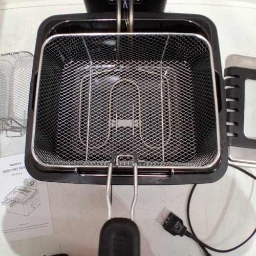 REEMIX ELECTRIC DEEP FRYER WITH 3 STAINLESS STEEL BASKETS - 2 X 2 QT & 1 4 QT - 4.5L - BLACK AND SILVER (MODEL: DF-451) image 6