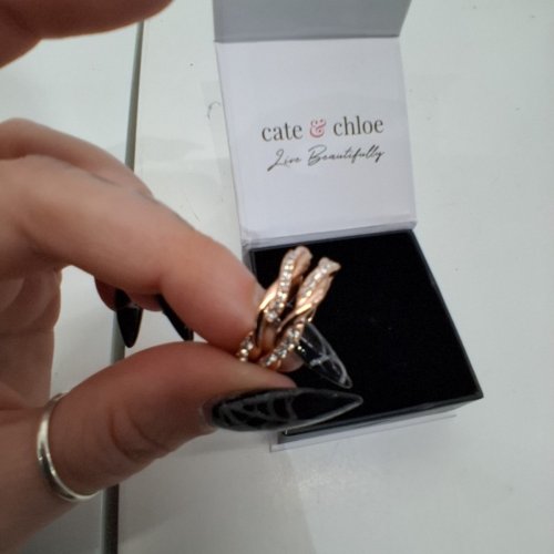 WOMENS CATE & CHLOE TWIST LAUREN EARRINGS - 20 MM-ROSE GOLD (STYLE: CCDE22237ER-RG) image 4