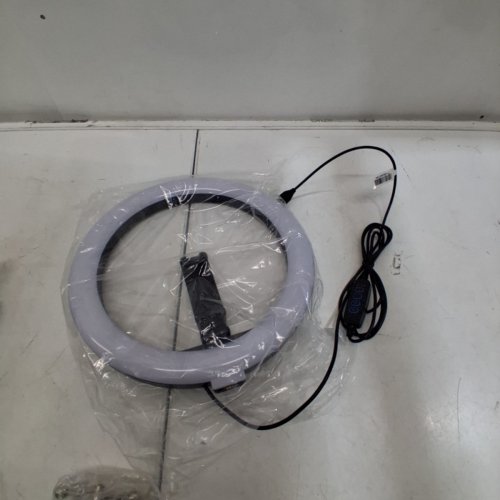 RING LIGHT WITH STAND AND PHONE HOLDER - 10" - BLACK (MODEL: F-619) image 3