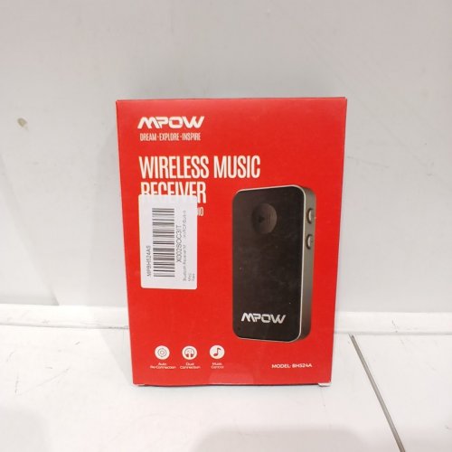 MPOW RECHARGEABLE BLUETOOTH WIRELESS MUSIC RECEIVER WITH 3.5MM AUX ADAPTER - CONNECTS UP TO 2 DEVICES SIMULTANEOUSLY - BLACK (MODEL: BH524A) image 2