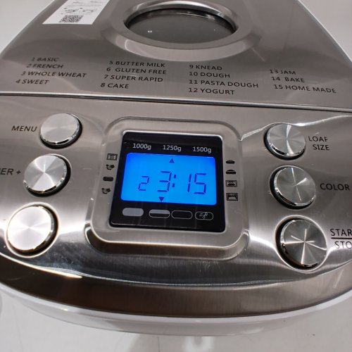 VEVOR 15-IN-1 BREAD / DOUGH MAKER MACHINE WITH NONSTICK CERAMIC PAN - WHITE (MODEL: BM8902-A) image 2