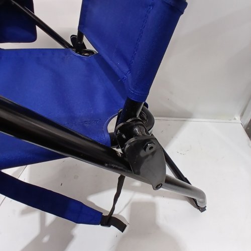 NHL TORONTO MAPLE LEAF FOLDING BACKPACK CHAIR WITH A SIDE HANGING STORAGE POUCH/CUP HOLDER - 300LBS MAX - BLUE/WHITE (MODEL: 2032824) image 3
