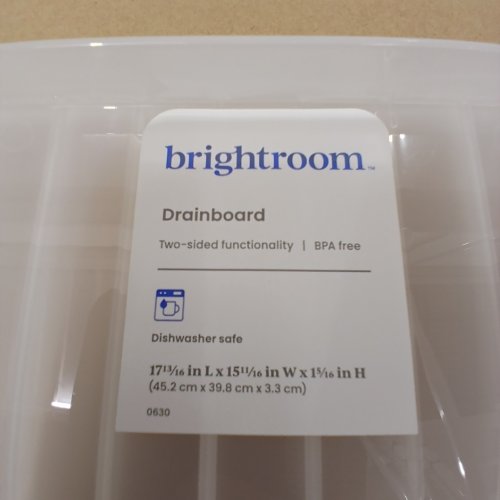 2PK BRIGHTROOM DISH DRAINBOARD - 17" X 15" X 1" - CLEAR image 2