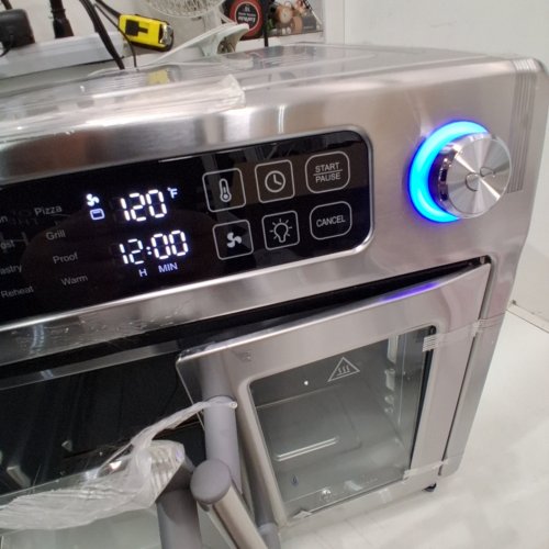 EMERIL LAGASSE EXTRA LARGE FRENCH DOOR AIR FRYER TOASTER OVEN COMBO WITH 25 COOKING FUNCTIONS - 26QT - STAINLESS STEEL ( MODEL:4-00675-02X) image 2