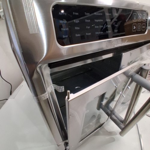 EMERIL LAGASSE EXTRA LARGE FRENCH DOOR AIR FRYER TOASTER OVEN COMBO WITH 25 COOKING FUNCTIONS - 26QT - STAINLESS STEEL ( MODEL:4-00675-02X) image 7