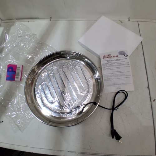 HEATED DRINKER BASE FOR OUTDOOR ANIMALS - 12" - SILVER image 3