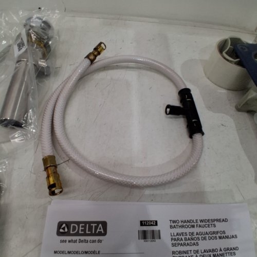DELTA FAUCET ARVO WIDESPREAD BATHROOM FAUCET, SPOTSHIELD STAINLESS - (MODEL: 35840LF-SP) image 4
