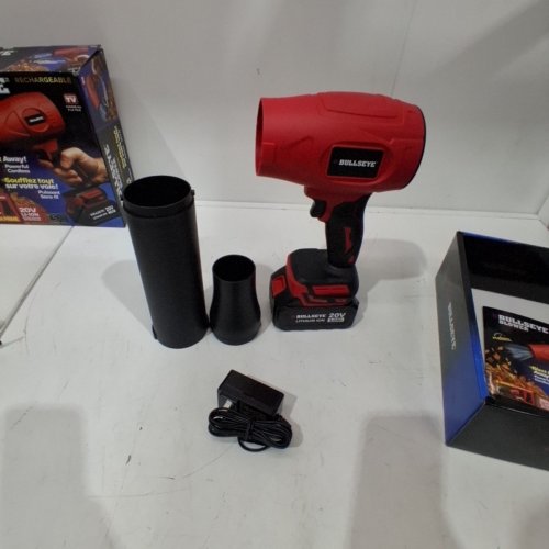 BULLSEYE BLOWER RECHARGEABLE CORDLESS LEAF DUST AIR BLASTER - 24,000RPM 20V - RED/BLACK (MODEL: 4116) image 3