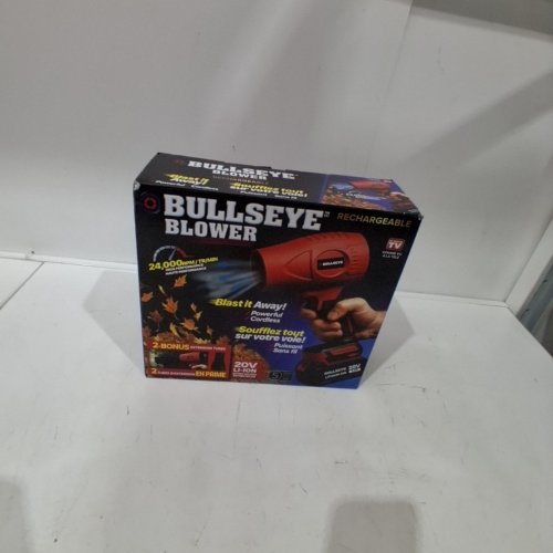 BULLSEYE BLOWER RECHARGEABLE CORDLESS LEAF DUST AIR BLASTER - 24,000RPM 20V - RED/BLACK (MODEL: 4116) image 4